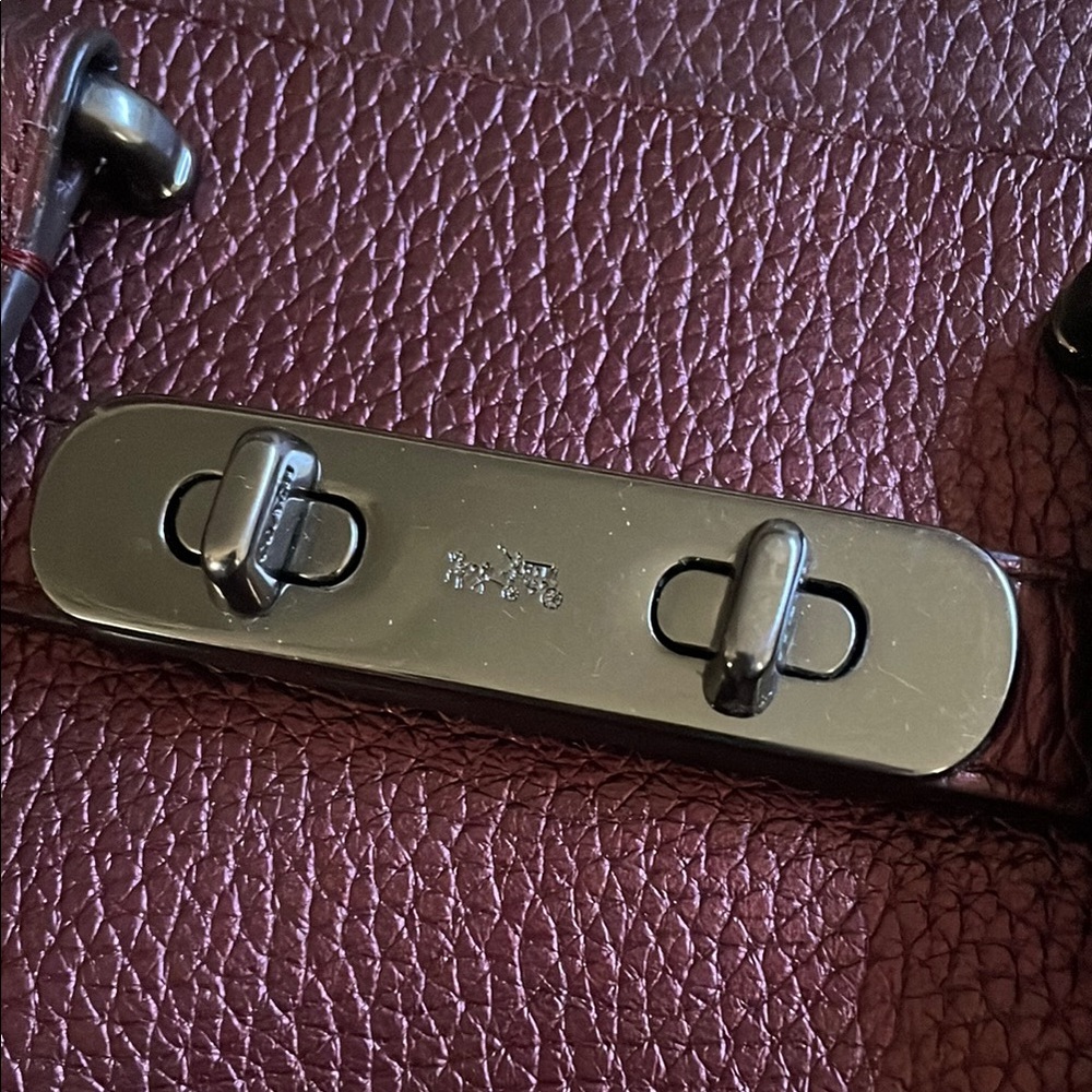 Coach Metallic Burgundy Crossbody Bag - Picture 5 of 7